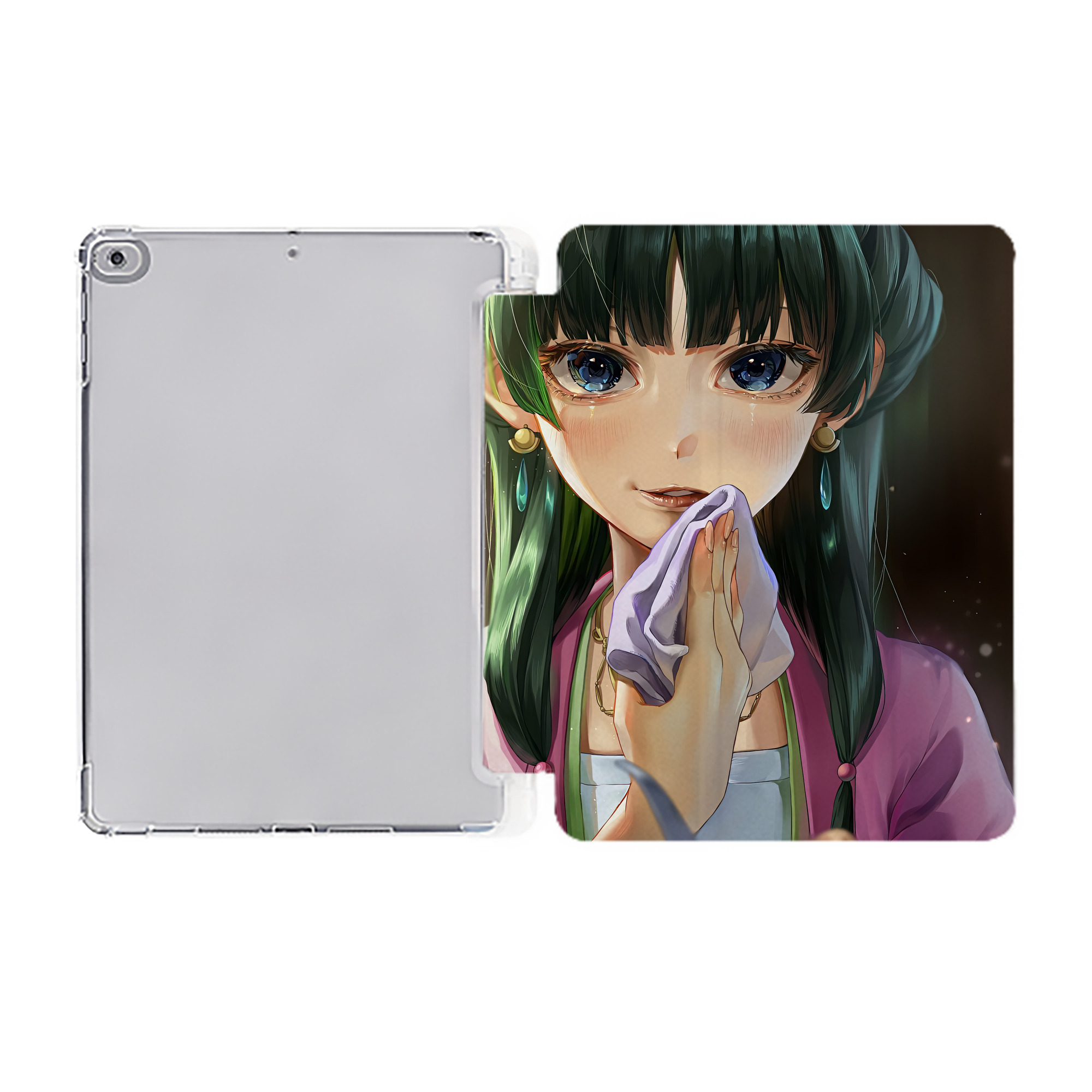 （画像用） 薬屋のひとりごと The Apothecary Diaries IPad ケース ペン収納付き 三つ折りスタンド PUレザー×シリコン 対応機種9.5/10.5/10.9インチ